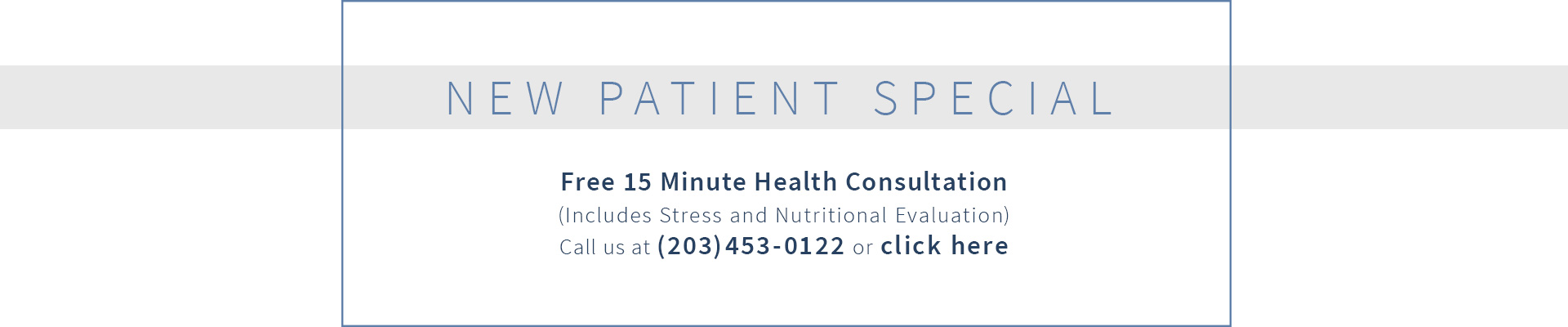 Dr Fisel, ND, offers a free 15 minute naturopathic health consultation